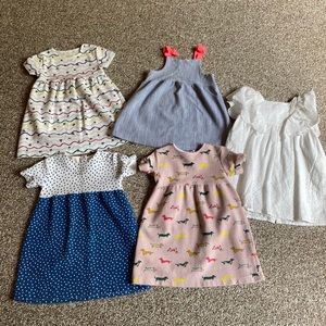 Lot of 5 toddler girl Zara dresses